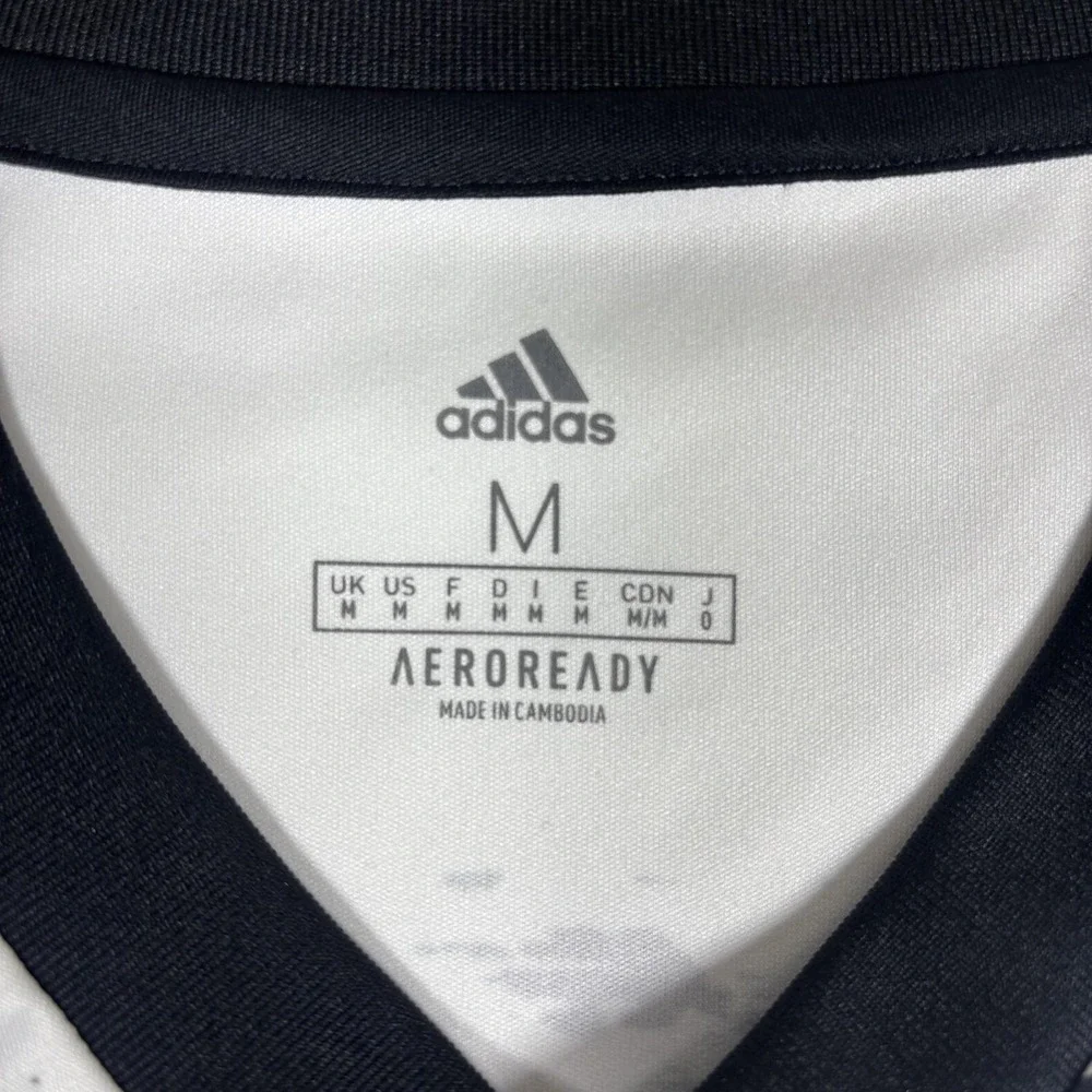 Juventus Shirt Mens Medium White Black Gold Soccer Adidas‎ AEROREADY